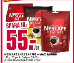 ÖoB Nescafé snabbkaffe - max 3/kund erbjuda