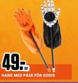 ÖoB Hand med påse för godis erbjuda