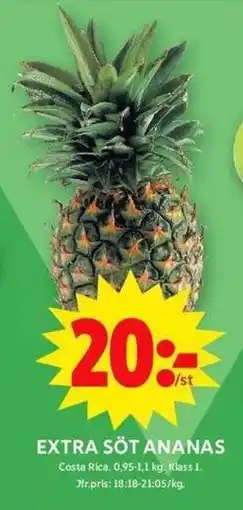 ICA Maxi Extra söt ananas erbjuda