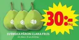 ICA Maxi ICA Svenska päron clara frijs erbjuda