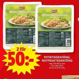 ICA Maxi PEKA Potatisgratäng, rotfruktsgratäng erbjuda