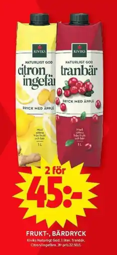 ICA Maxi KIVIKS Frukt-, bärdryck erbjuda