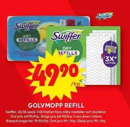 ICA Maxi SWIFFER Golvmopp refill erbjuda