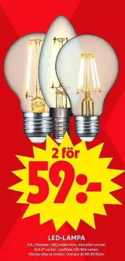 ICA Maxi Led-lampa erbjuda