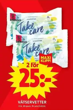 ICA Maxi ICA Våtservetter erbjuda