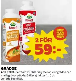 Coop ARLA Grädde erbjuda