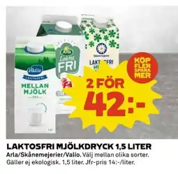 Coop ARLA Laktosfri mjölkdryck erbjuda