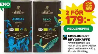 Coop Ekologiskt bryggkaffe erbjuda
