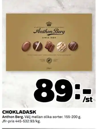 Coop ANTHON BERG Chokladask erbjuda