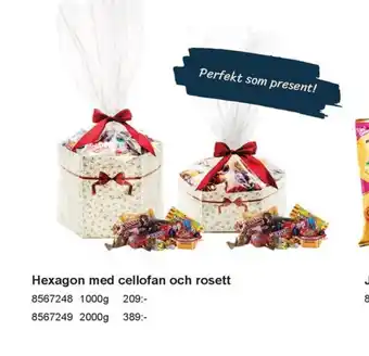 Office Depot Hexagon med cellofan och rosett erbjuda