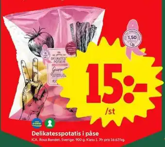 ICA Supermarket Delikatesspotatis i påse erbjuda