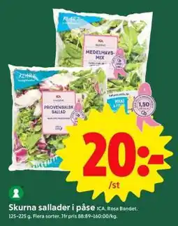 ICA Supermarket Skurna sallader i påse erbjuda