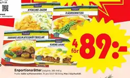 ICA Supermarket Enportionsrätter Dafgårds erbjuda