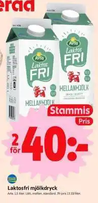 ICA Supermarket LAKTOSFRI MJÖLKDRYCK erbjuda