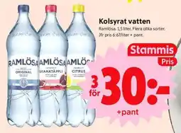 ICA Supermarket Ramlösa Kolsyrat Vatten erbjuda