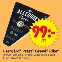 ICA Supermarket Herrgård Präst Grevé Rike erbjuda