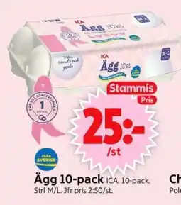 ICA Supermarket Ägg 10-pack erbjuda