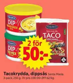 ICA Supermarket Tacokrydda, dippsås erbjuda