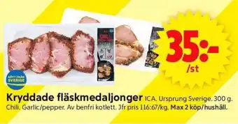 ICA Supermarket Kryddade fläskmedaljonger erbjuda