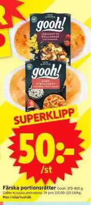 ICA Supermarket Färska portionsrätter erbjuda