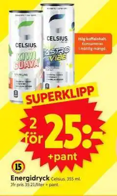 ICA Supermarket Energidryck Celsius erbjuda