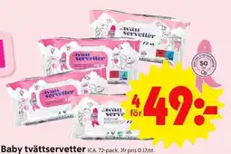ICA Supermarket BABY TVÄTTSERVETTER erbjuda