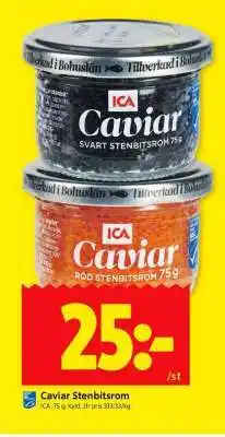 ICA Supermarket Caviar Stenbitsrom erbjuda