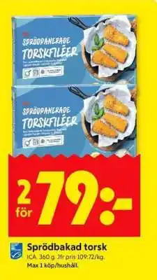 ICA Supermarket SPRÖDBAKAD TORSK erbjuda