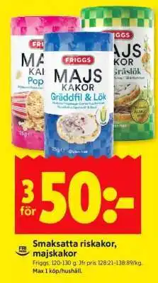 ICA Supermarket Friggs Majskakor erbjuda