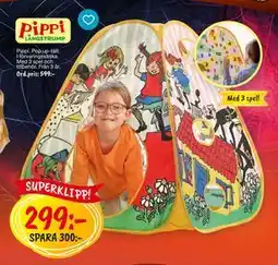Leklust Pippi. Pop up-tält, SEK 299 erbjuda