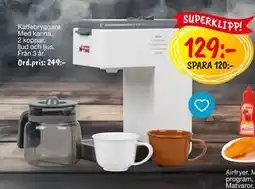 Leklust Kaffebryggare, SEK 129 erbjuda