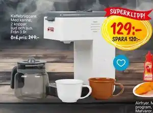 Leklust Kaffebryggare, SEK 129 erbjuda