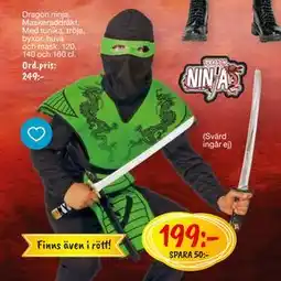 Leklust Dragon ninja Maskeraddräkt, SEK 199 erbjuda