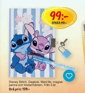 Leklust Disney Stitch. Dagbok, SEK 99 erbjuda