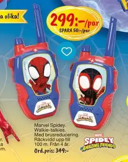 Leklust Marvel Spidey. Walkie-talkies. Med brusreducering. Räckvidd upp till, SEK 229 erbjuda