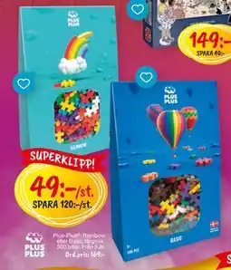 Leklust Plus-Plus Rainbow eller Basic färgmix, SEK 49 erbjuda