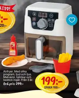 Leklust Airfryer. Med olika program, ljud och ljus, SEK 199 erbjuda