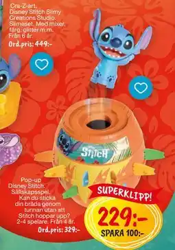 Leklust Pop-up Disney Stitch. Sällskapsspel Kan du sticka din bräda genom, SEK 229 erbjuda