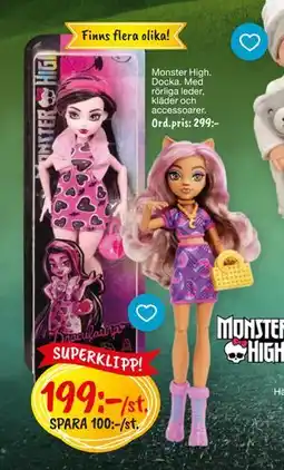 Leklust Monster High Docka., SEK 199 erbjuda