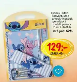 Leklust Disney Stitch Skrivset. Med anteckningsbok, SEK 129 erbjuda