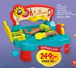 Leklust Baby Clementoni Min första arbetsbänk, SEK 249 erbjuda