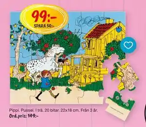 Leklust Pippi Pussel, SEK 99 erbjuda