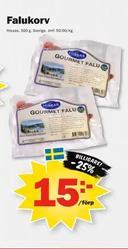 Pekås Falukorv, SEK 15 erbjuda
