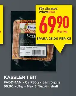 Willys KASSLER I BIT, Medlemspris erbjuda
