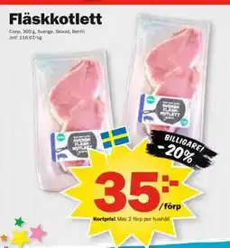 Pekås Fläskkotlett, Medlemspris erbjuda