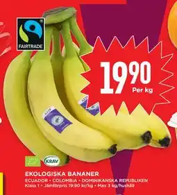 Willys EKOLOGISKA BANANER, SEK 19.9 erbjuda