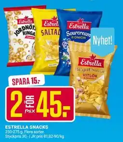 ÖoB ESTRELLA SNACKS, SEK 45 erbjuda
