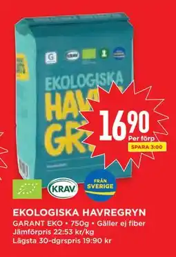 Willys Hemma EKOLOGISKA HAVREGRYN, SEK 16.9 erbjuda