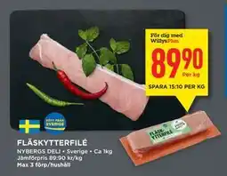 Willys FLÄSKYTTERFILÉ, Medlemspris erbjuda