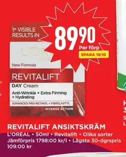 Willys REVITALIFT ANSIKTSKRÄM, SEK 89.9 erbjuda